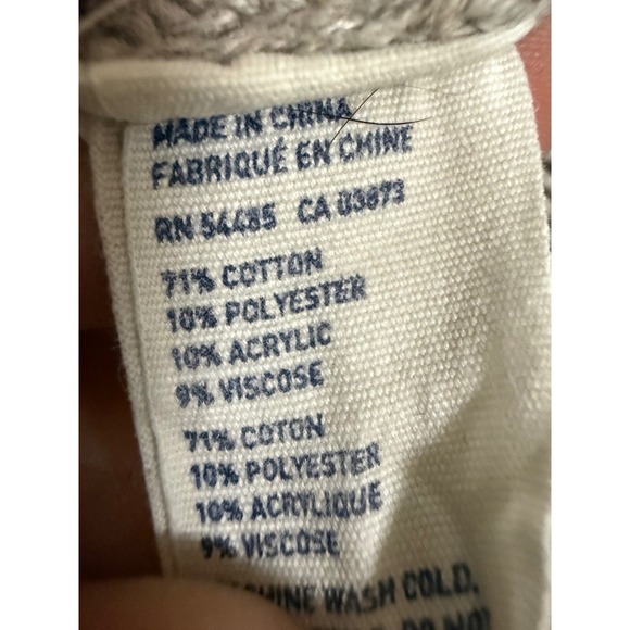 American Eagle Beige Brown Knit Open Front Cardigan Size Medium Cotton Blend - Picture 6 of 6